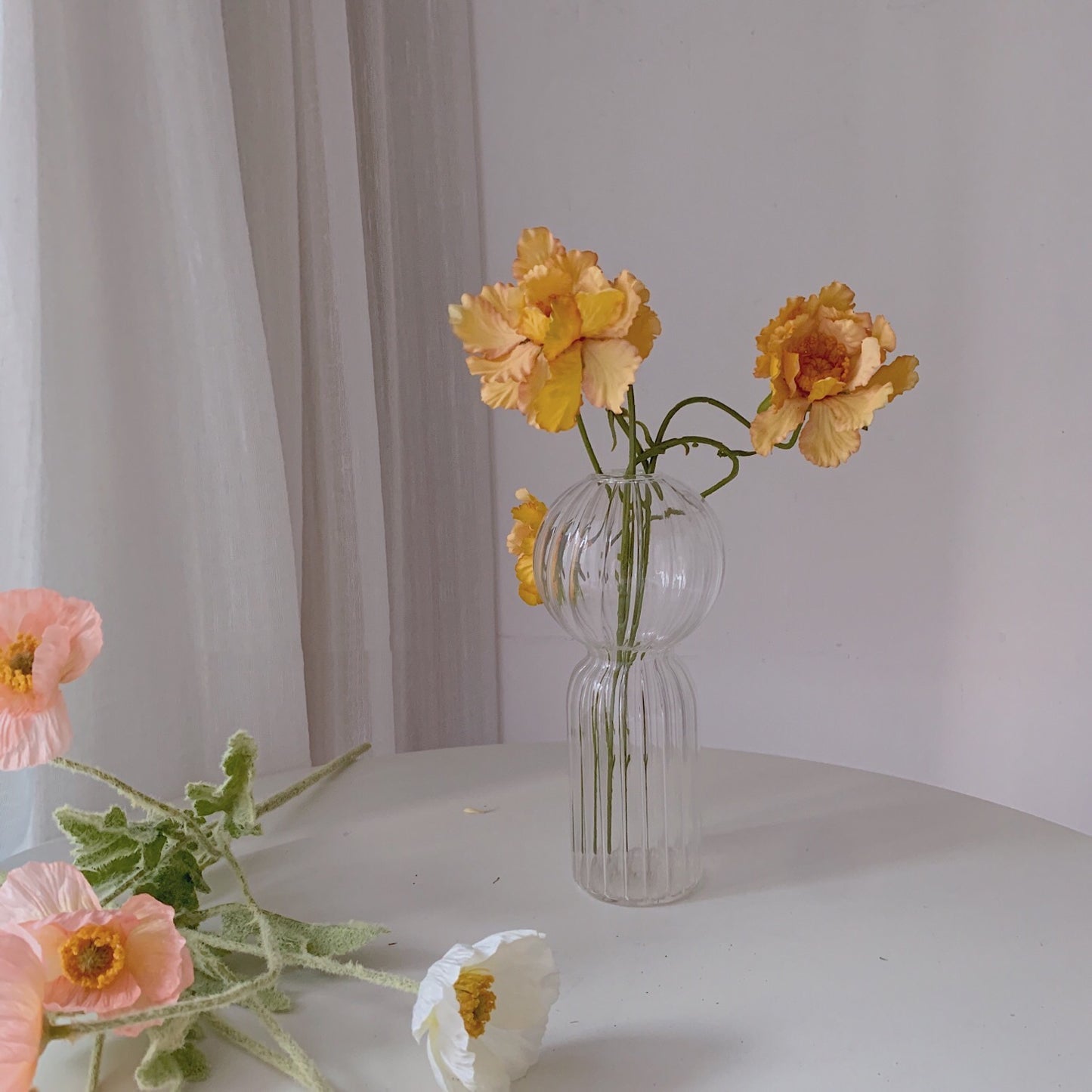 Glass Vase Potted Decoration Nordic Decorative Vase Hydroponic Container Flower Table Vase