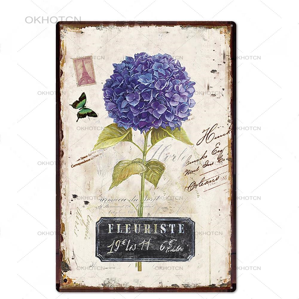 Garden Rules Metal Sign Vintage Metal Plaque Plates Decor For Pub Bar Home Wall Decor Tin Signs Flower Poster