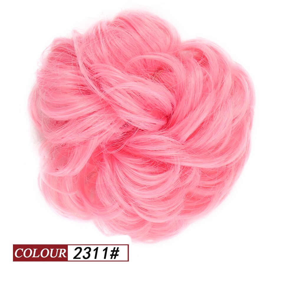 Synthetic Curly Donut Chignon With Elastic Band Scrunchies Messy Hair Bun Updo Hairpieces Extensions for Women