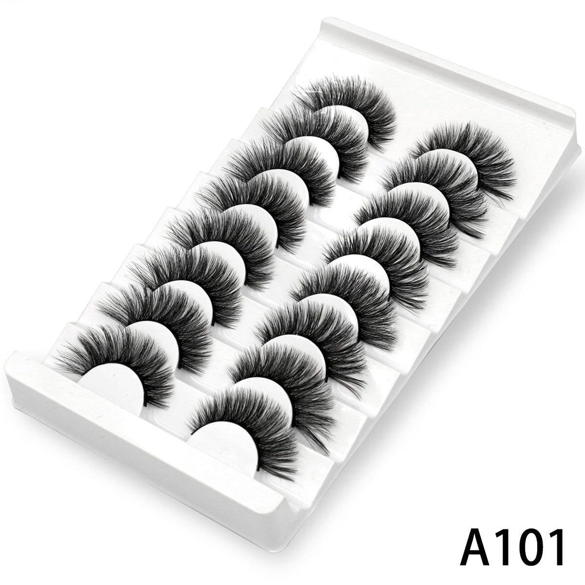 3D Mink Lashes 2/5/8 Pairs Natural False Eyelashes Fluffy Soft Wispy Volume Dramatic Long Cross Eyelash Extension