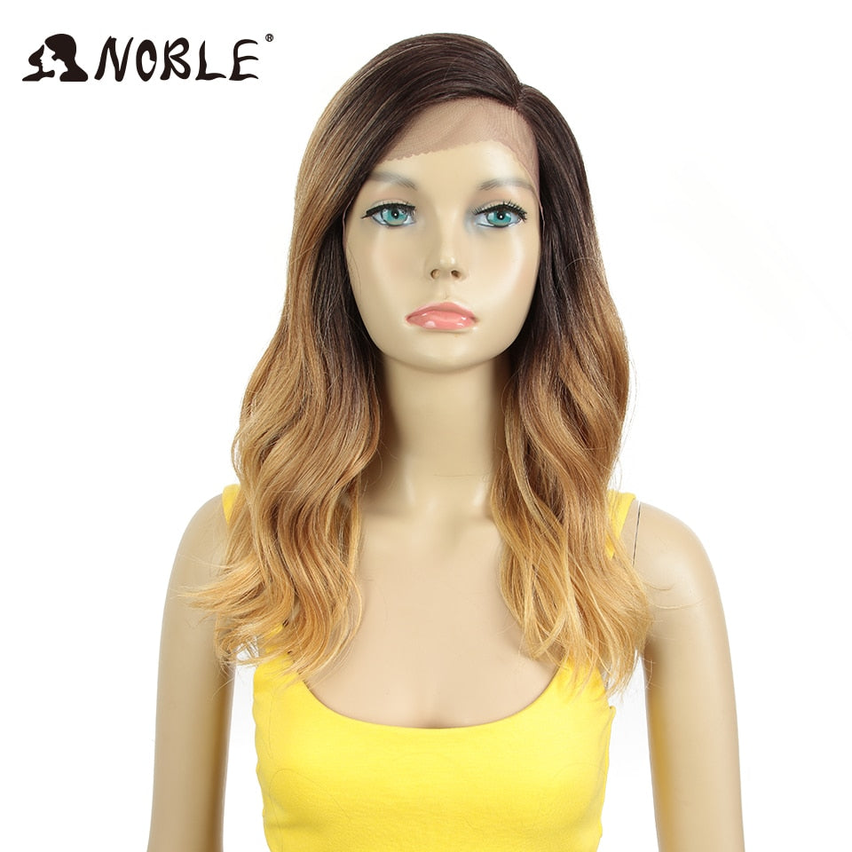 Synthetic Lace Wig 20 inch Long Wavy lace Wig Ombre Blond Wig Cosplay Heat Resistant Wigs for Women Synthetic Lace Wig