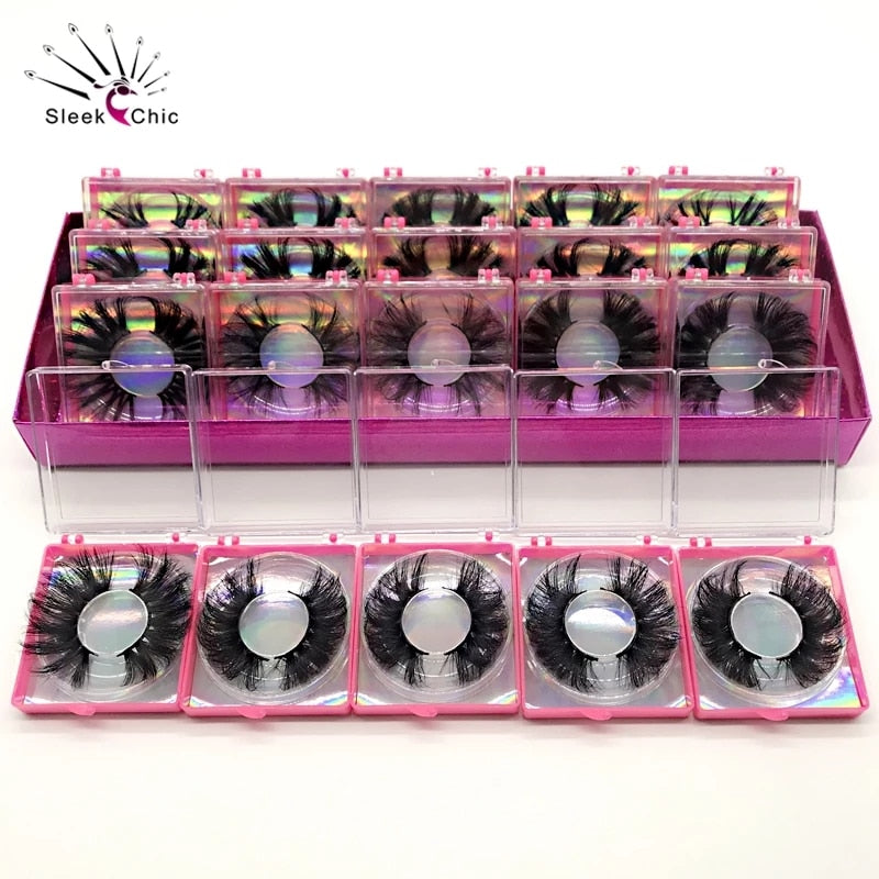Mink Eyelash 10/20/30 Pairs Fake Lashes 5D Mink Lashes Magnetic Eyelashes 25mm False Lashes