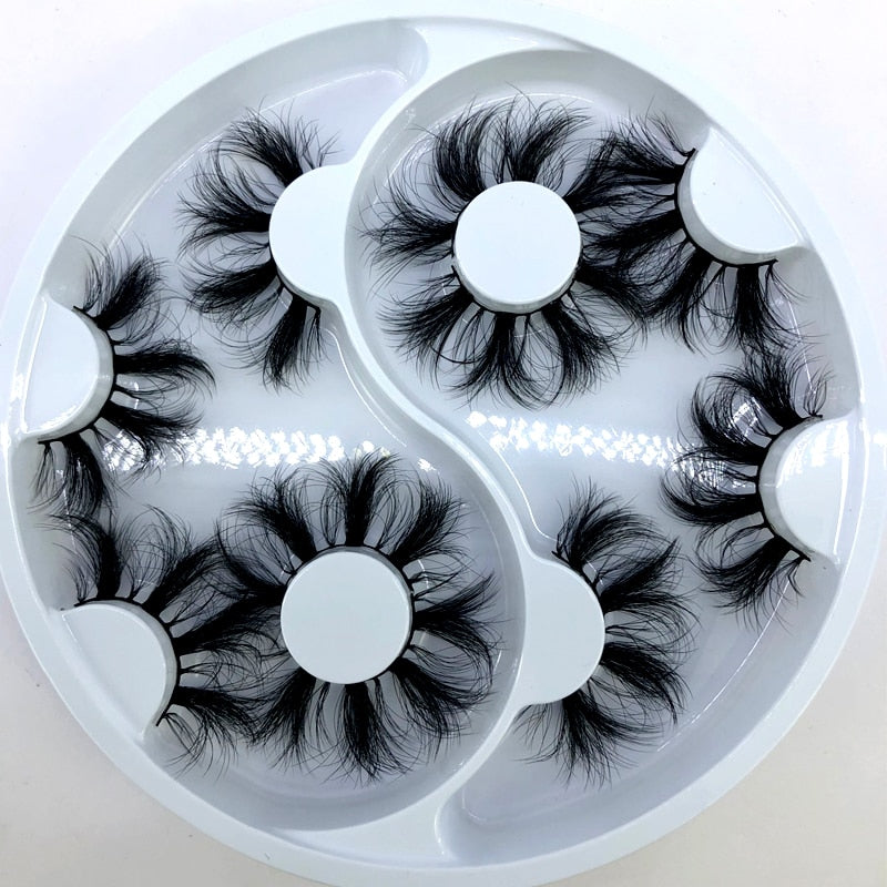 5 pairs natural false eyelashes fake lashes long 3d mink lashes eyelash extension
