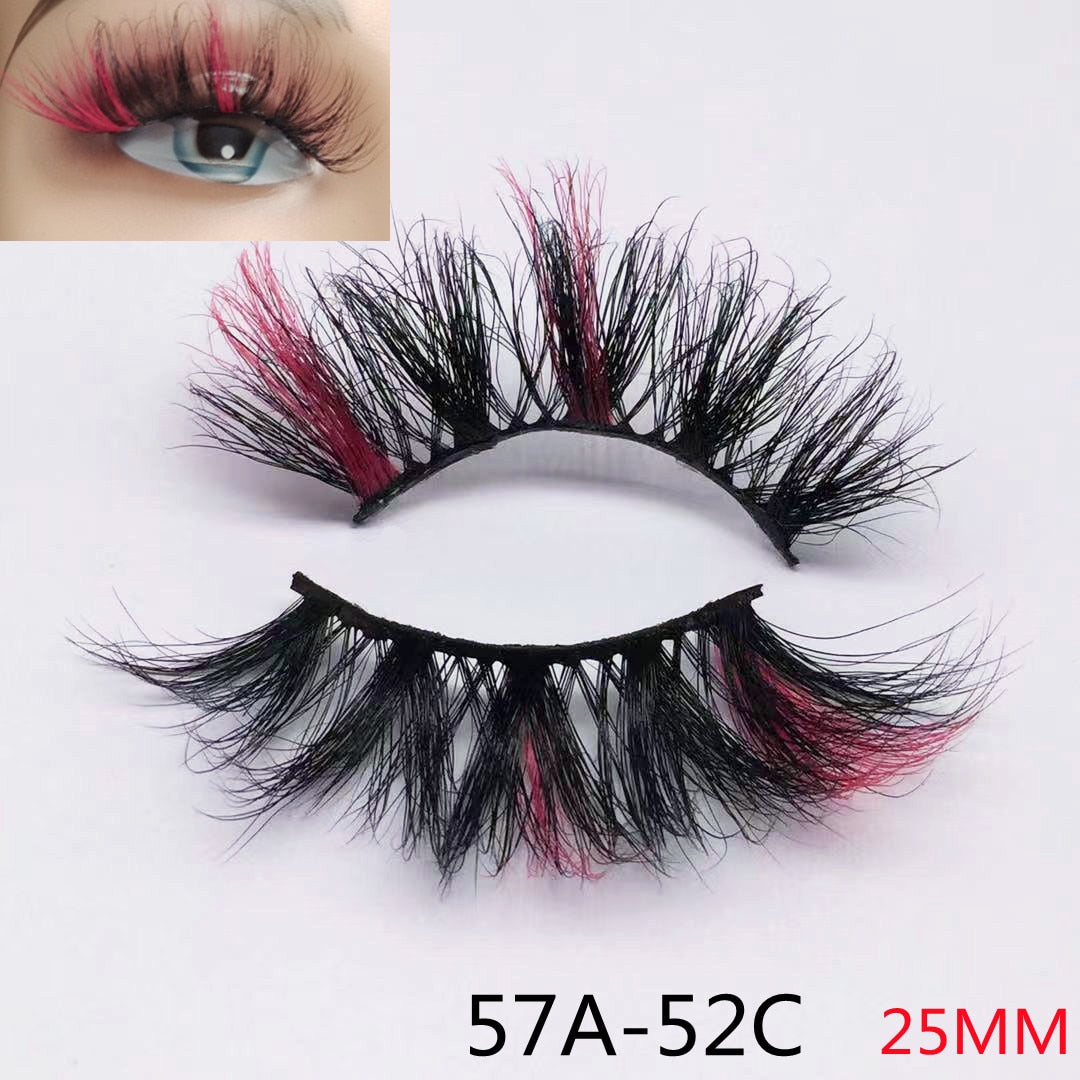 Rainbow Eye Lashes Cruelty Free Silk Lace Colored Eyelashes Dramatic Makeup Beauty Purple/pink/blue Cilias ombre eyelashes