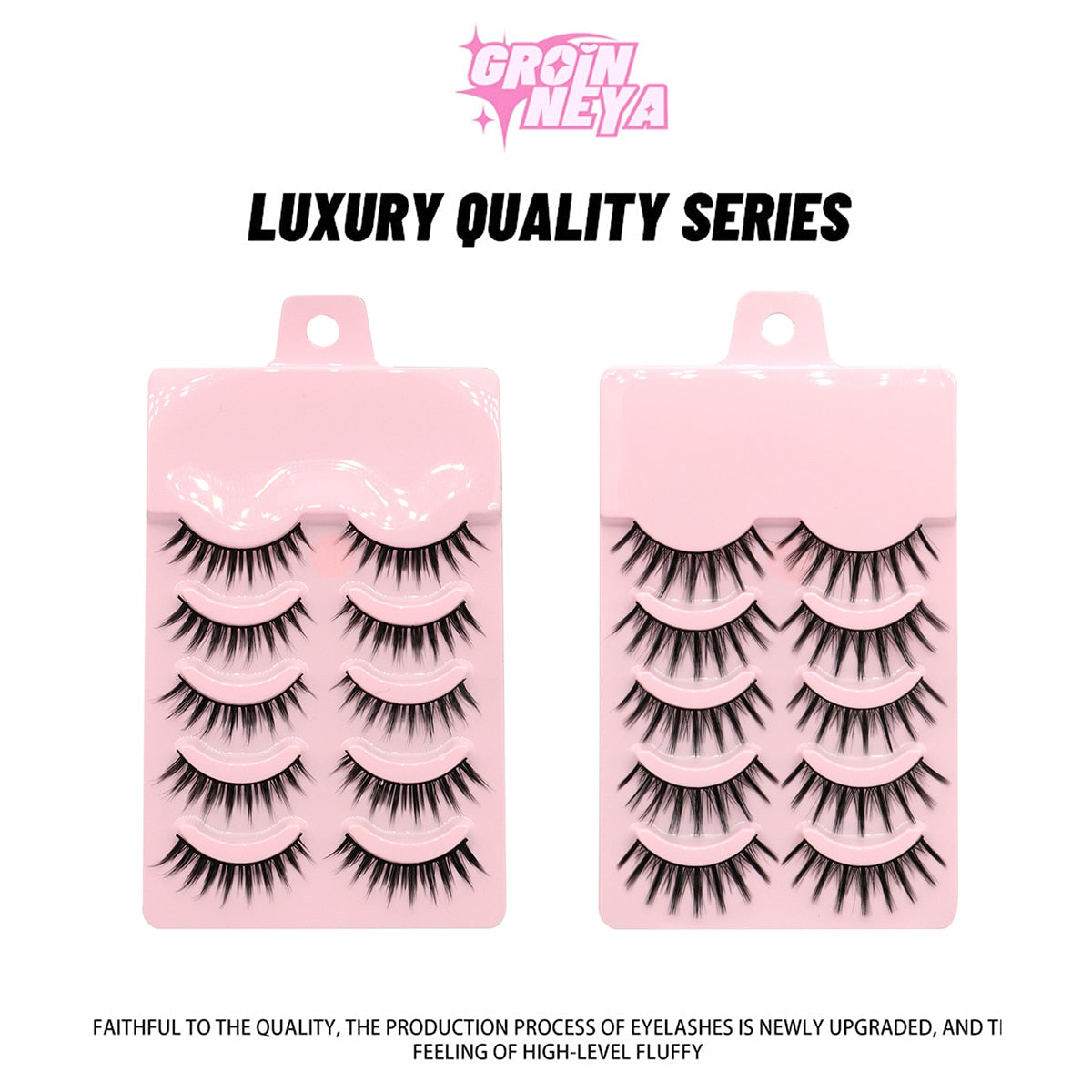 2/5 Pairs 3D Faux Mink Lashes Natural False Eyelashes Fluffy Soft Wispy Volume Cross Manga Lashes MaKeup