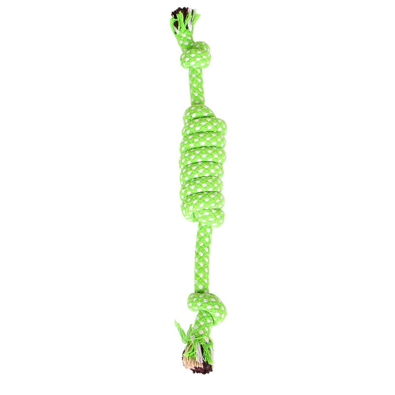 1pc Pet Dog Toy Rope Double Knot Cotton Braided Rope Toy Puppy Chew Cleaning Tooth supplies