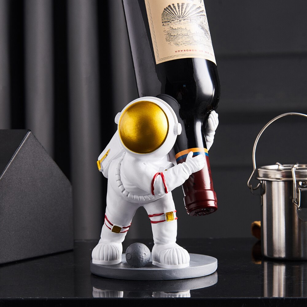 wine holder astronaut wine rack For home interior Practical home decoration Wine stand shelf decor Wine bar cabinet