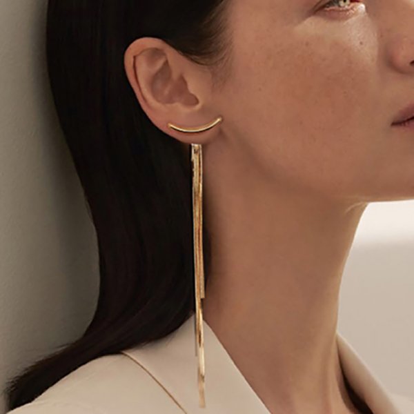 Women Long Tassel Earrings Korean Sweet Butterfly Rhinestone Earring Elegant Geometric Hanging Earring Jewelry