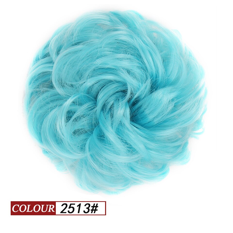 Synthetic Curly Donut Chignon With Elastic Band Scrunchies Messy Hair Bun Updo Hairpieces Extensions for Women