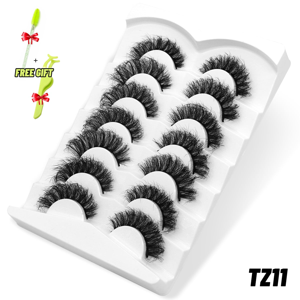 6D Faux Mink Eyelashes Long Lasting Fluffy Mink Lashes Dramatic Volume lashes Thick Long 5/7 Pairs