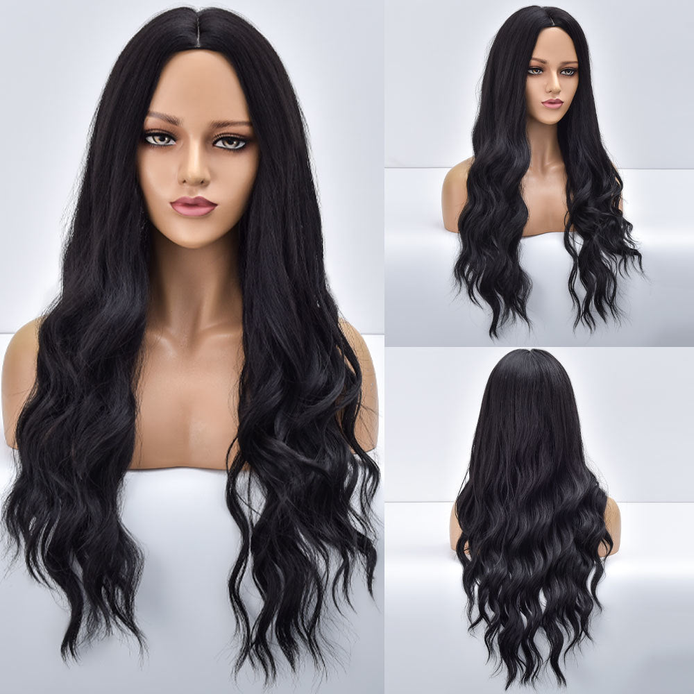 Blonde Body Wave Synthetic Wigs For Women Long Wave White Lolita Cosplay Party Natural Heat Resistant Hair