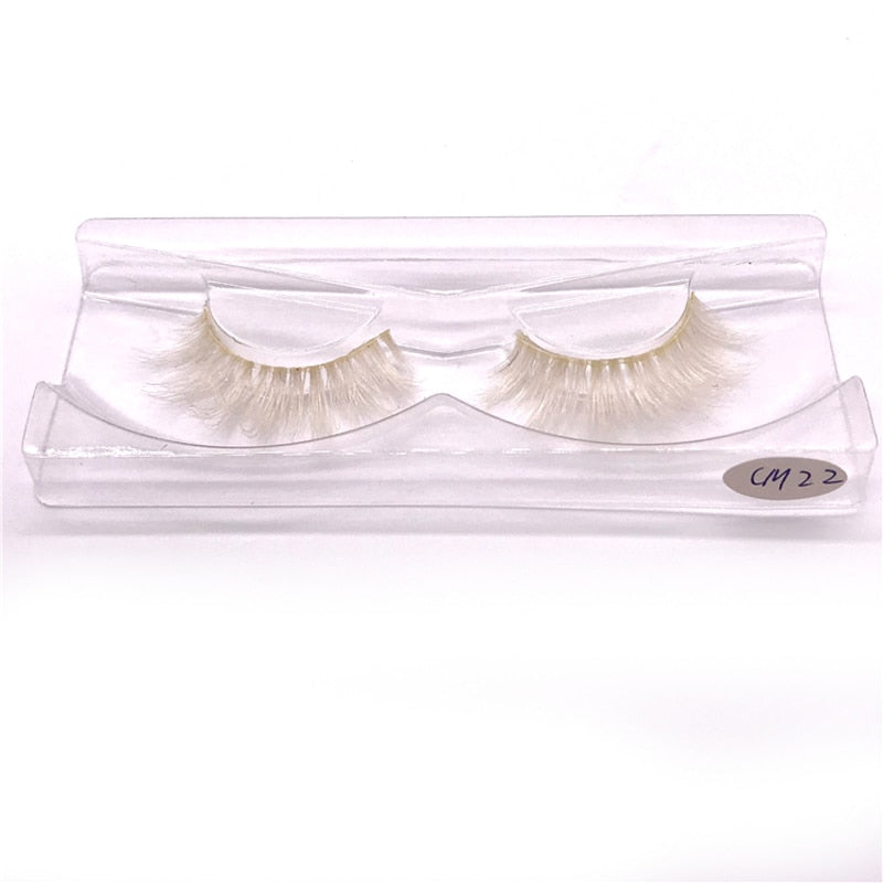 BLONDE 3D mink fake lashes natural individual brown false eyelashes makeup 15 25mm lash extension