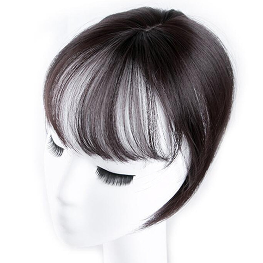 Synthetic Hair Fringe Clip Bangs Straight Fake Hair Piece High Temperature Fiber Wig Bangs Clip on Hair Extension