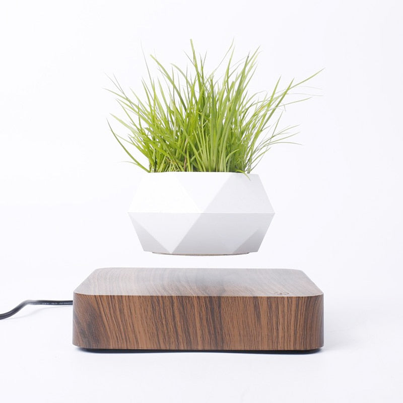 Levitating Air Bonsai Pot Rotation Flower Pot Planters Magnetic  Suspension Floating Pot Potted Plant Home Decor