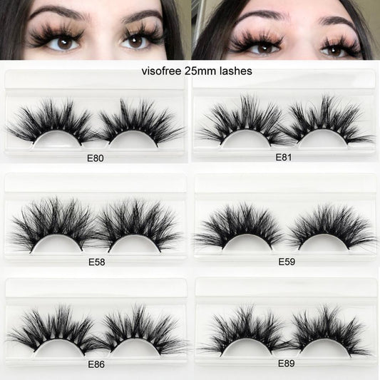 25mm lashes 3D mink eyelashes cruelty free mink lashes handmade crisscross dramatic eyelashes