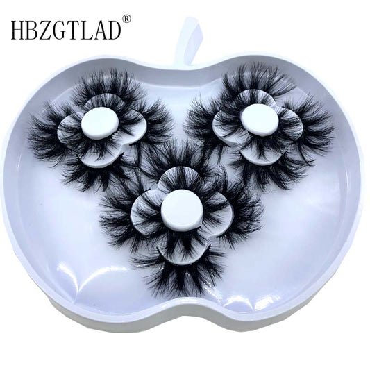 9 Pairs 25 mm 3d Mink Lashes Bulk Faux Wispy Natural Mink Lashes Pack Short Natural False Eyelashes