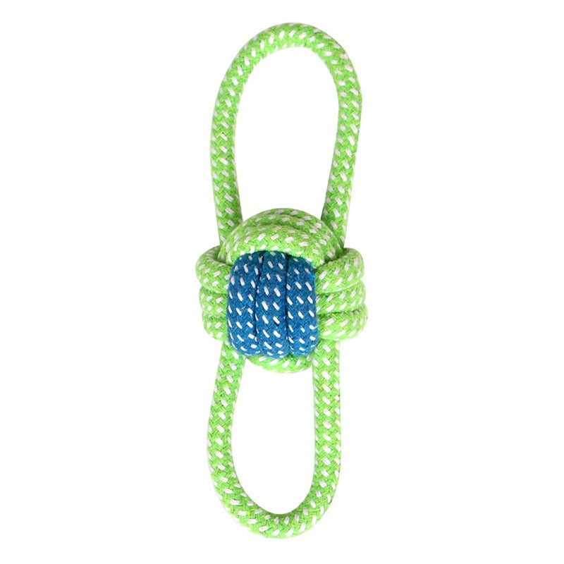 1pc Pet Dog Toy Rope Double Knot Cotton Braided Rope Toy Puppy Chew Cleaning Tooth supplies