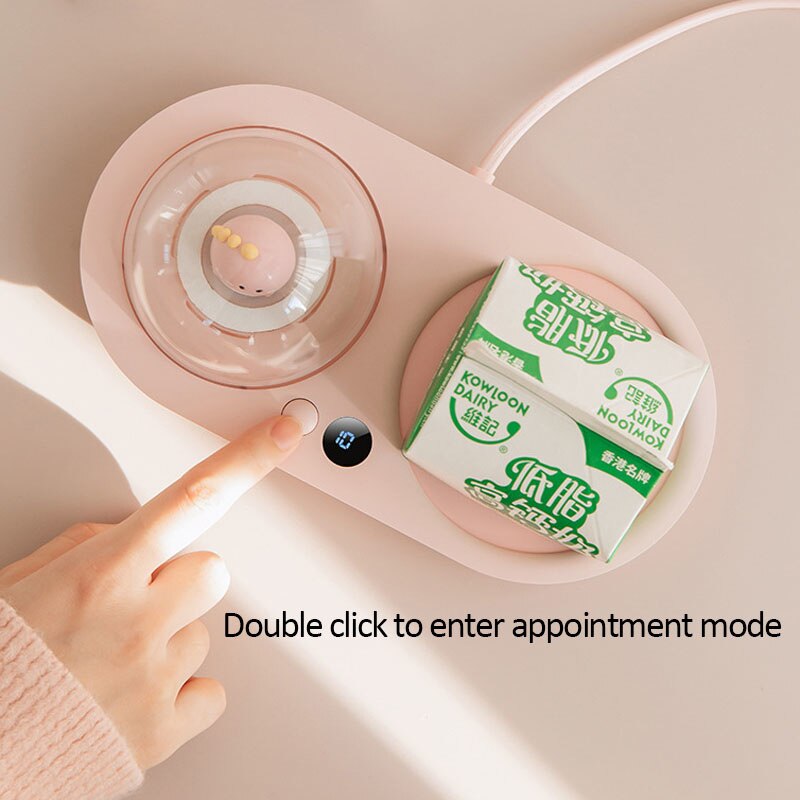 Warmer 3 Gear Coffee Mug Heating Coaster Smart Thermostatic Hot Plate Milk Tea Water Heating Pad with Aromatherapy Lamp