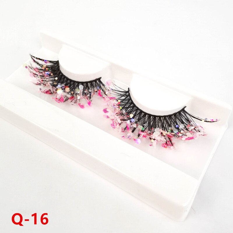 Mink color lashes natural long fluffy individual dramatic colorful false eyelashes