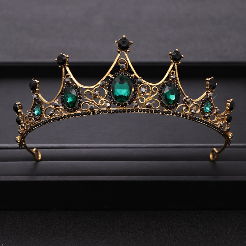 Wedding Hair Accessories Baroque Rhinestone Crystal Crown Tiara Wedding Crown Headdress Party Bridal Hair Jewelry Tiaras
