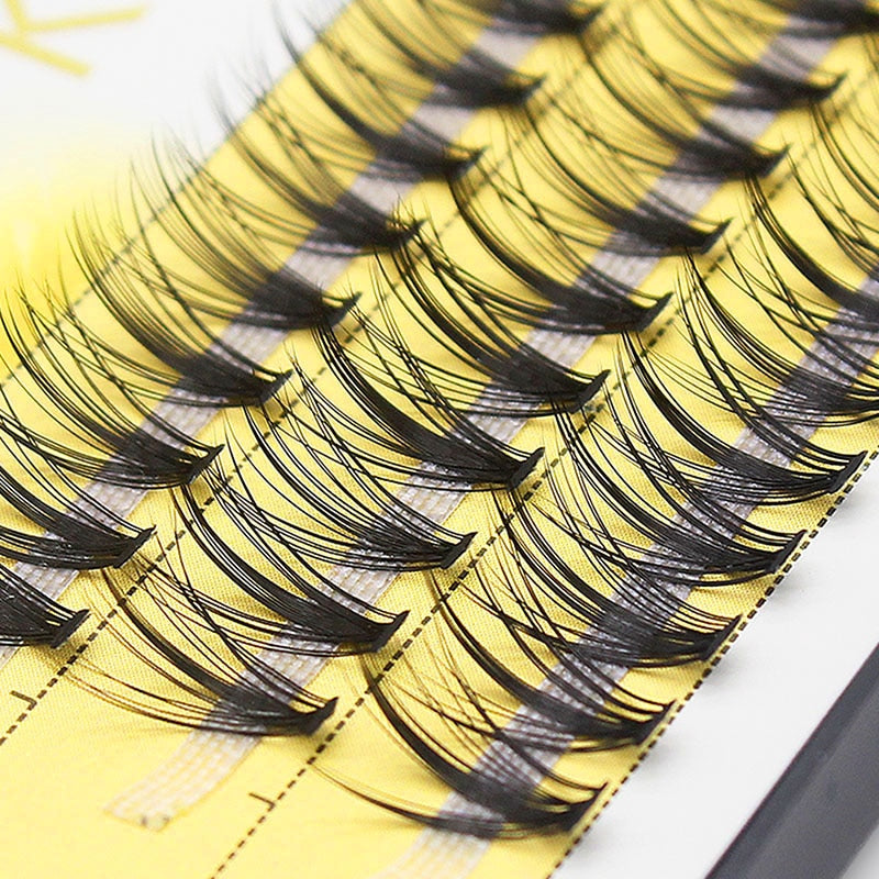 60 pieces Mink Eyelash Extension Natural 3D Volume Faux Eyelashes Individual 20D Cluster Lashes