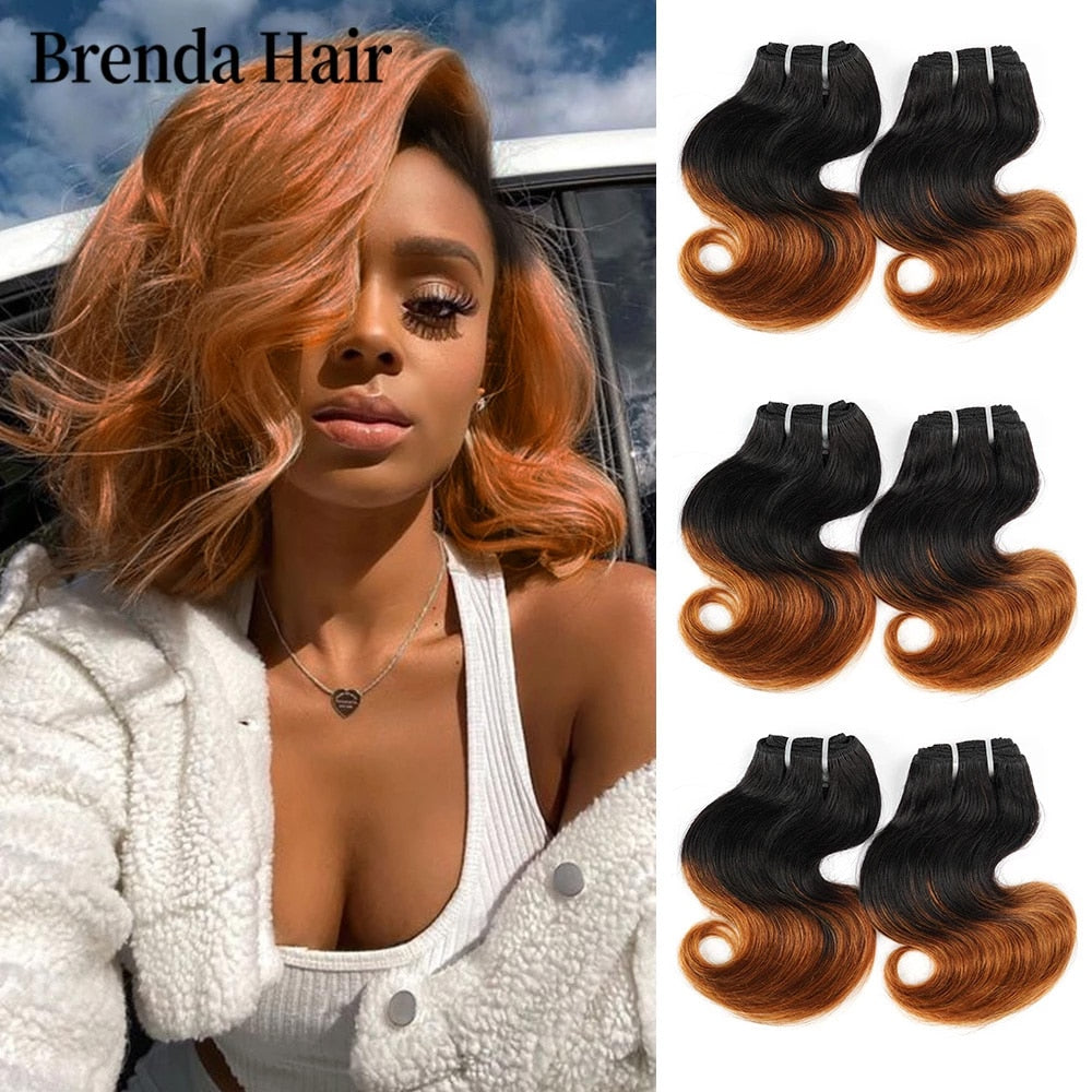 6 Pcs/Lot Brazilian Body Wave 190g/Lot Hair Bundles Curl Hair Extension 1B/27/613/99J Ombre Hair Bundles 100% Human Hair Weaves
