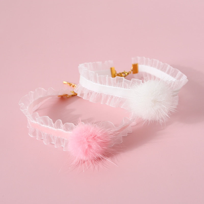 Cute Lace Princess Cat Collar Pet Accessories Puppy Collars Adjustable Bowtie Gift