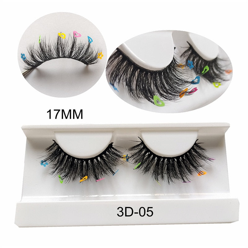 Faux Mink 25mm Lashes With Butterflys or flowers On Them Full Strip False Eyelashes Butterfly Lash For party