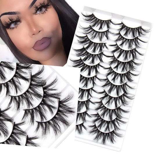 Eyelashes 5/10/16 Pairs 3D Faux Mink Lashes Natural False Eyelashes Reusable Dramatic Volume Lashes Eyelash Extension