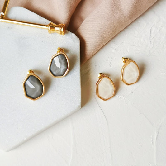 Metal contracted irregular earring polygon stud earrings Vintage stud earrings jewelry