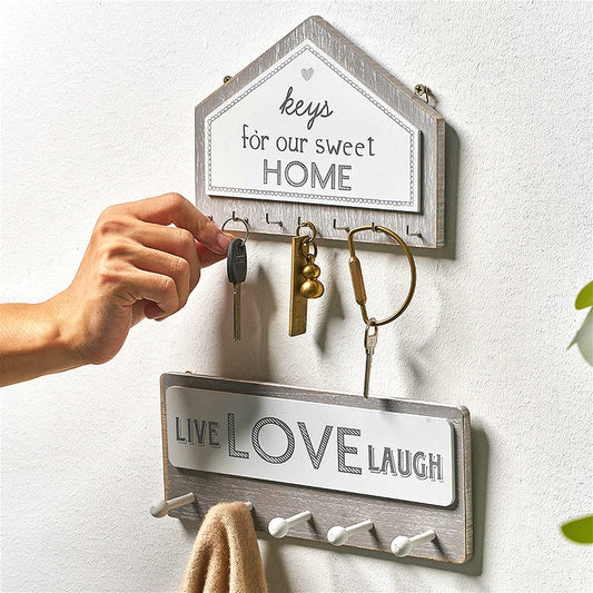 Rack Storage Rack Key Wooden Hanger Home Wall Vintage Hallway Home Space Saving Small Bedroom Decorative Room Rack Home Decor