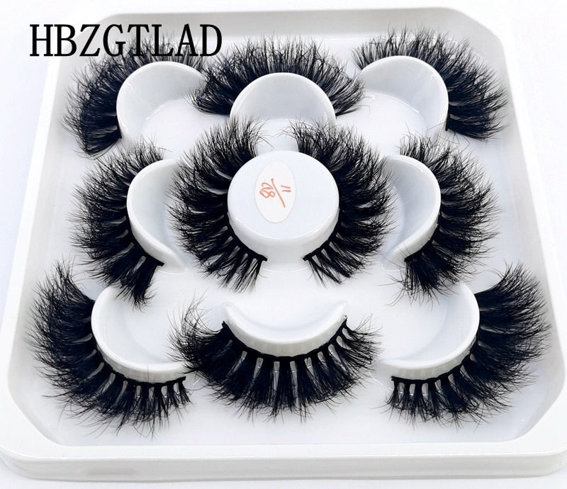 5 pairs natural false eyelashes fake lashes long makeup 3d mink lashes eyelash extension mink eyelashes for beauty