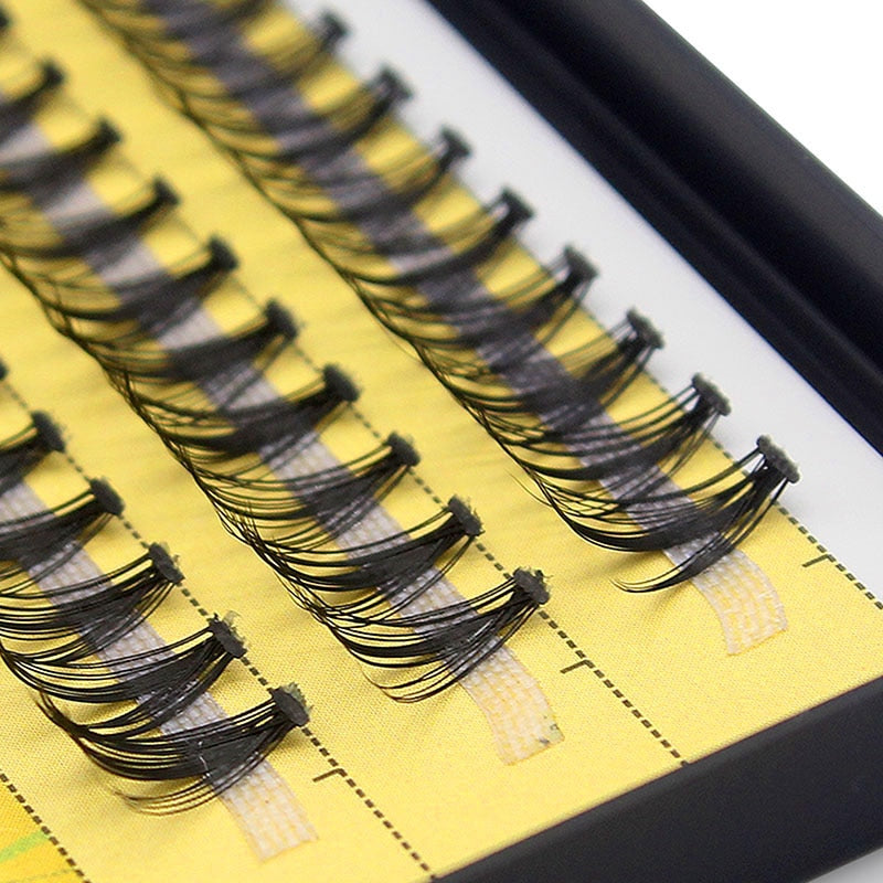 60 pieces Mink Eyelash Extension Natural 3D Volume Faux Eyelashes Individual 20D Cluster Lashes