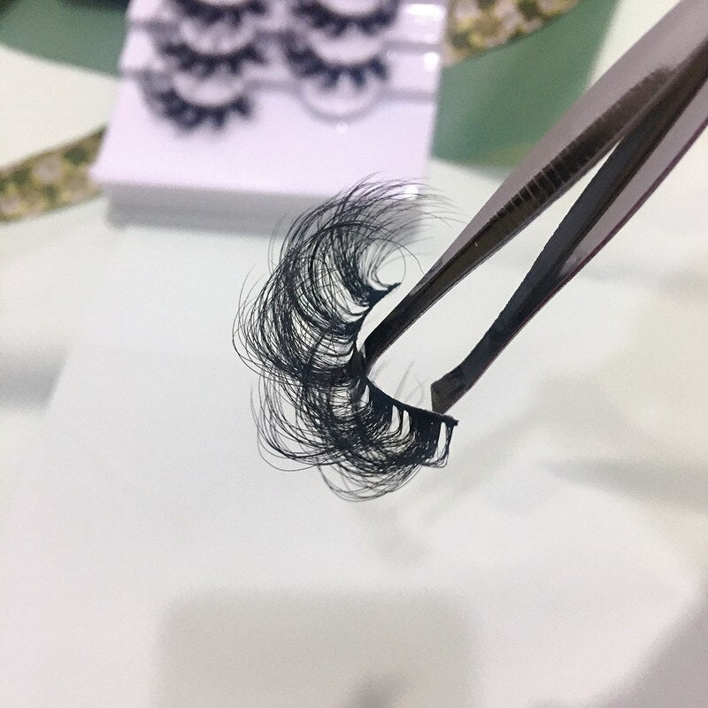 8pairs eyelashes fake lashes long eyelash 25mm mink lashes fluffy dramatic false eyelashes