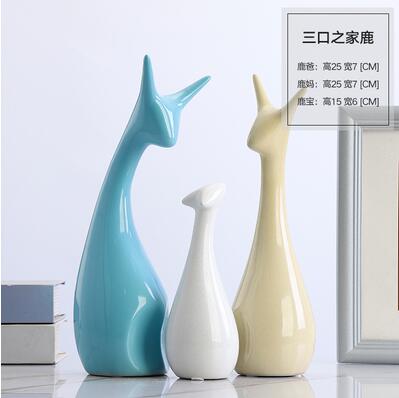 Simple Modern Ceramic Figurines Livingroom Ornament Home Furnishing Decoration Crafts Office Ceramic