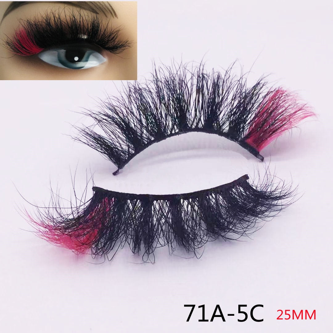 Rainbow Eye Lashes Cruelty Free Silk Lace Colored Eyelashes Dramatic Makeup Beauty Purple/pink/blue Cilias ombre eyelashes