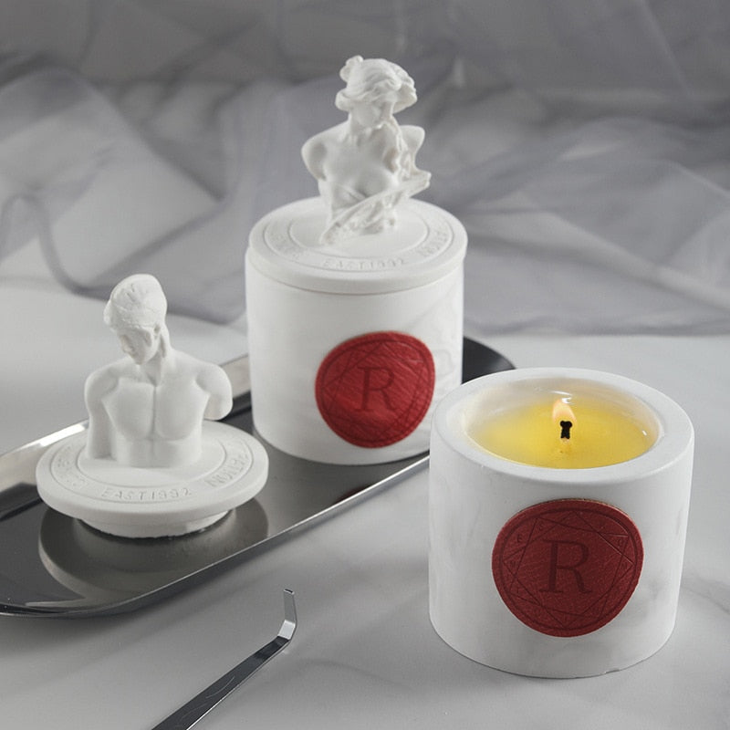 Scented Candle Household Decorative Unique Statue Scented Jar Candle Gift, 12.5 oz