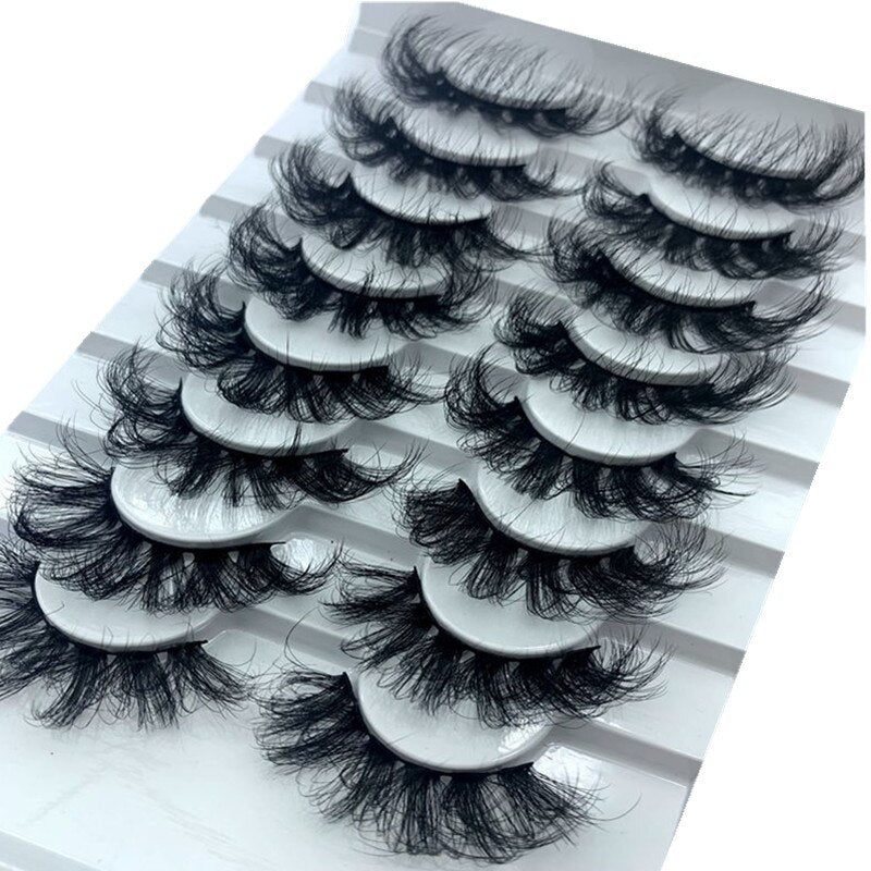 5/8pairs natural false eyelashes fake lashes long makeup 3d mink lashes eyelash extension Fluffy Mink Lashes