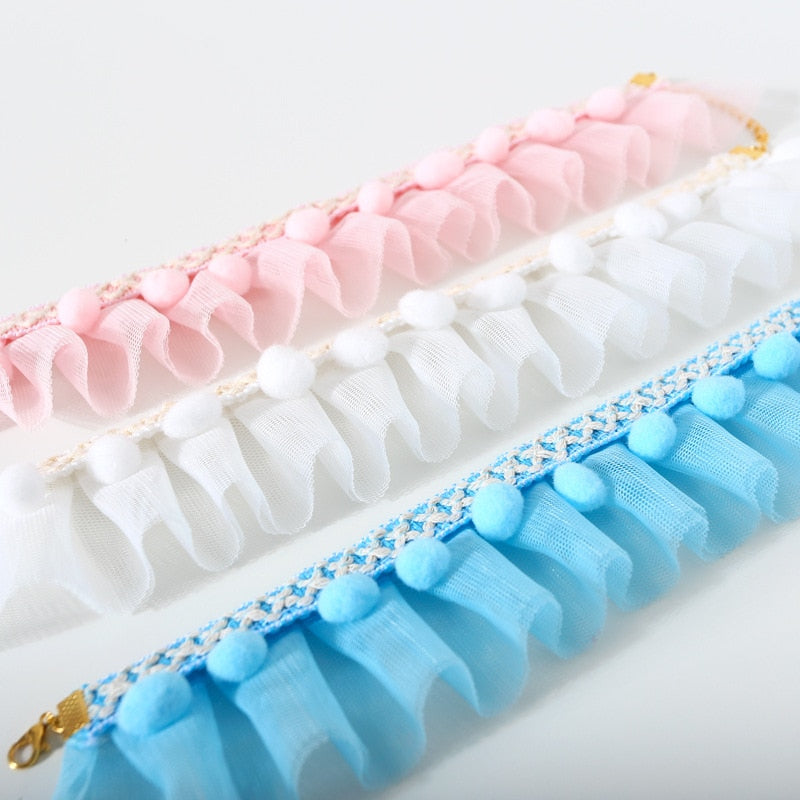 Cute Lace Princess Cat Collar Pet Accessories Puppy Collars Adjustable Bowtie Gift