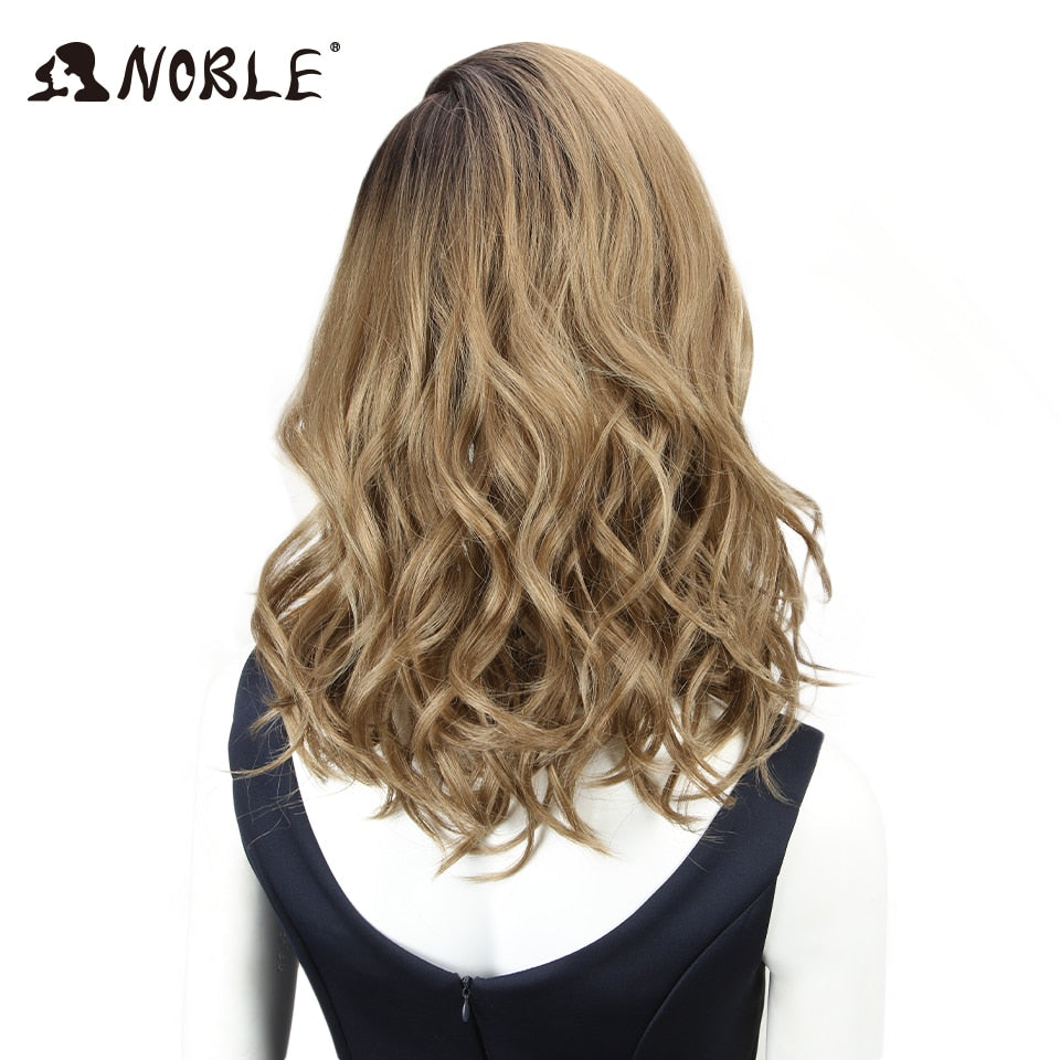 Synthetic Lace Wig 20 inch Long Wavy lace Wig Ombre Blond Wig Cosplay Heat Resistant Wigs for Women Synthetic Lace Wig