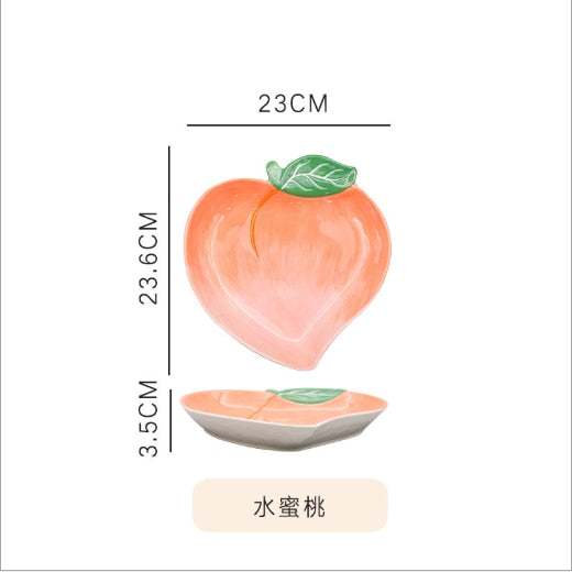 Fruit Shaped Ceramic Salad Plate Creative Cute Household Dishes Snack Dishes Withunfathomable Plate