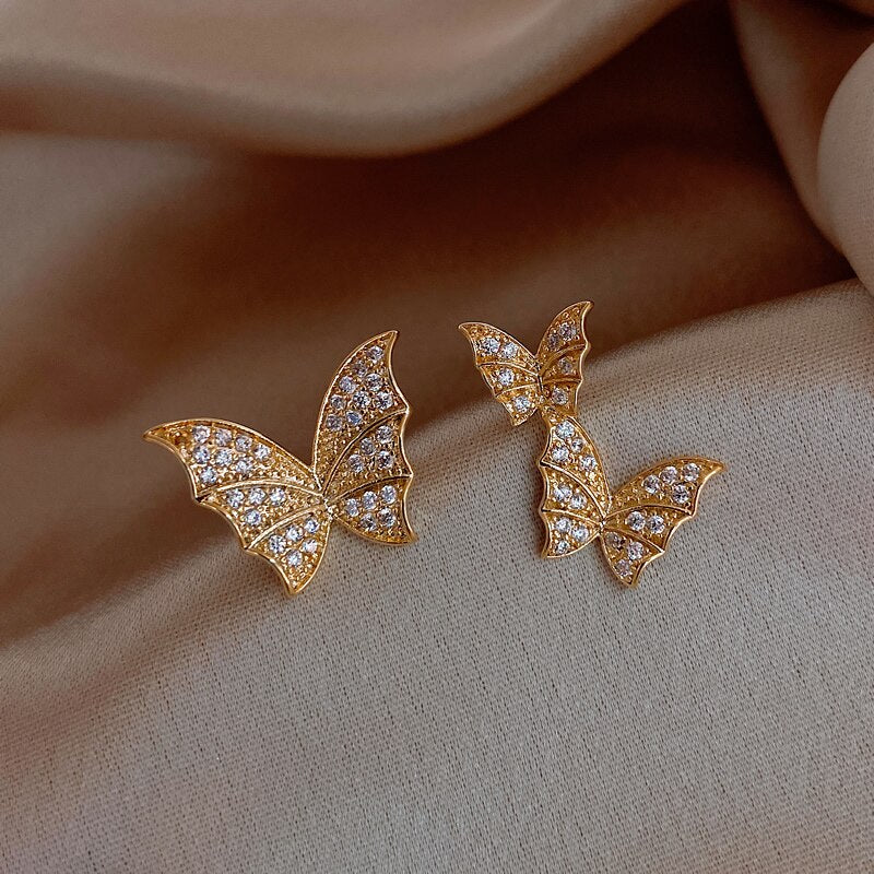 Cute Gold Color Butterfly Earring Jewelry