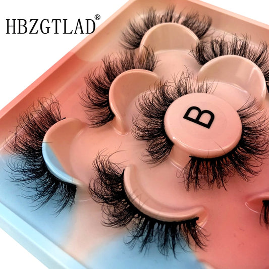 5 Pairs 3D Mink Lashes Natural Mink False Eyelashes Dramatic Volume Fake Eyelash Extension Faux Cils