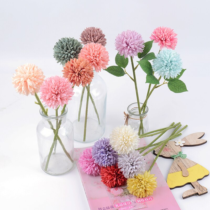 29cm Dandelion Artificial Flowers Bouquet Silk Fake Flowers For Home Decor Garden Widding Decoration DIY Vase Accessories Plants
