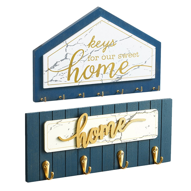 Rack Storage Rack Key Wooden Hanger Home Wall Vintage Hallway Home Space Saving Small Bedroom Decorative Room Rack Home Decor