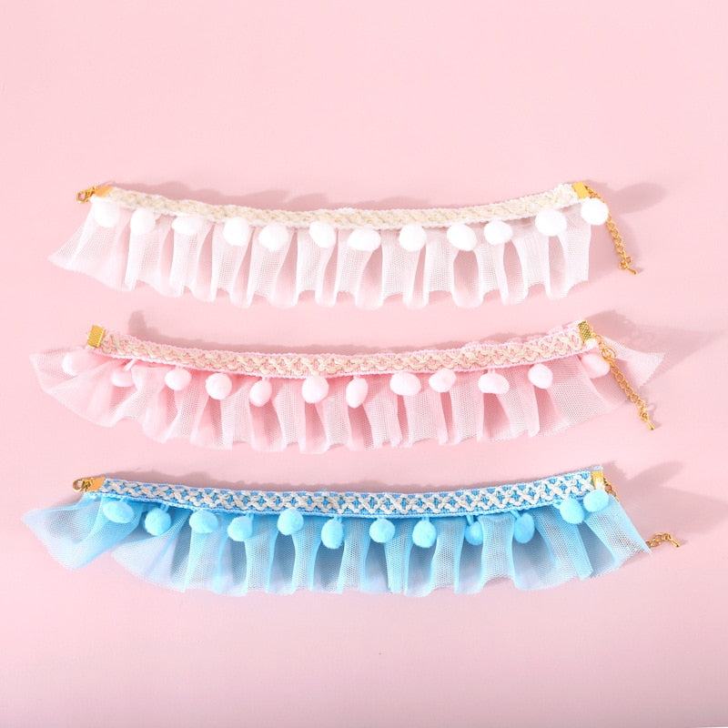 Cute Lace Princess Cat Collar Pet Accessories Puppy Collars Adjustable Bowtie Gift