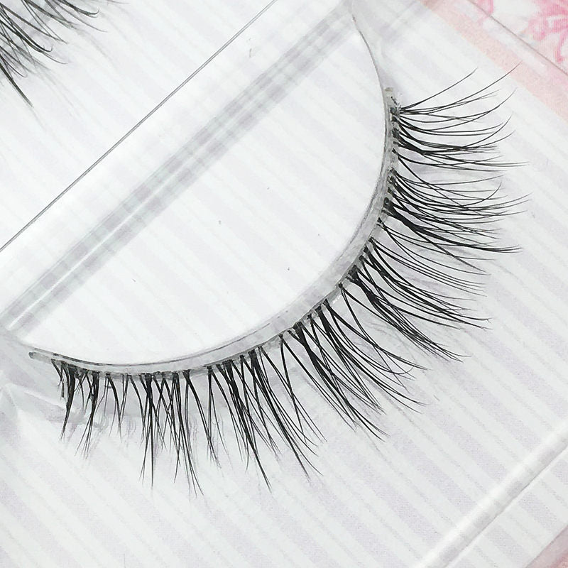 Japanese Transparent Terrier Natural False Eyelashes Soft Stem Simulation Eye Tail with Long Air Eyelashes 3 Pairs Lashes