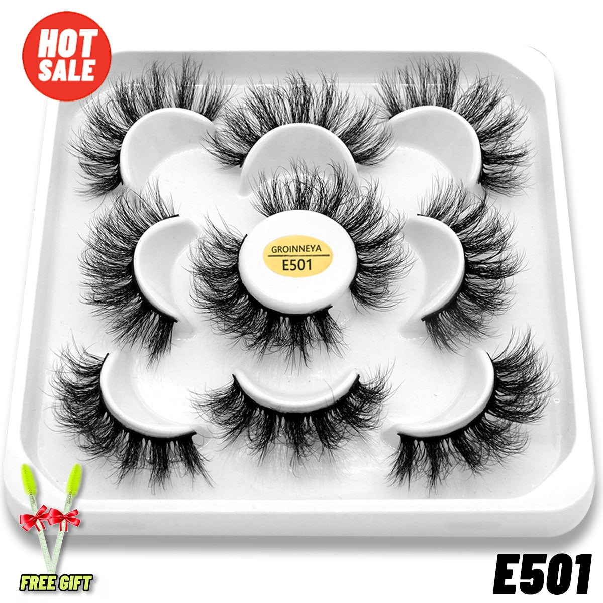 5 Pairs 3D Mink Lashes Natural Eyelashes Dramatic False Eyelashes Faux Cils Fake Eyelashes