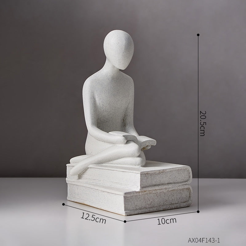 Abstract Sculpture Figurines for Interior Home Decoration Accessories Modern Decorative Figures House Decoration Office Decor