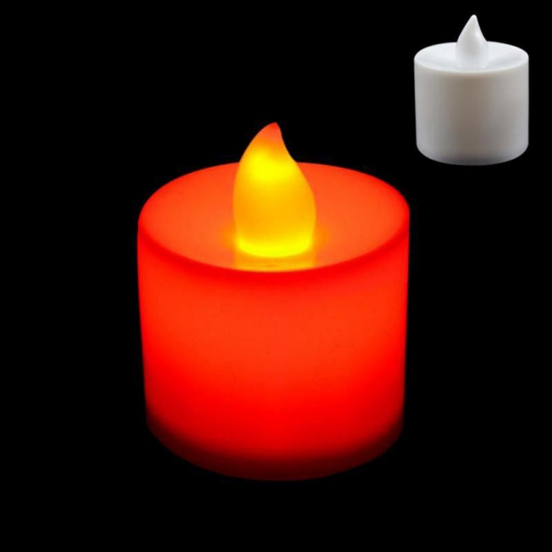 Flameless LED Lights Candles Battery Powered Coloful Flickering Romantic party Home Decor